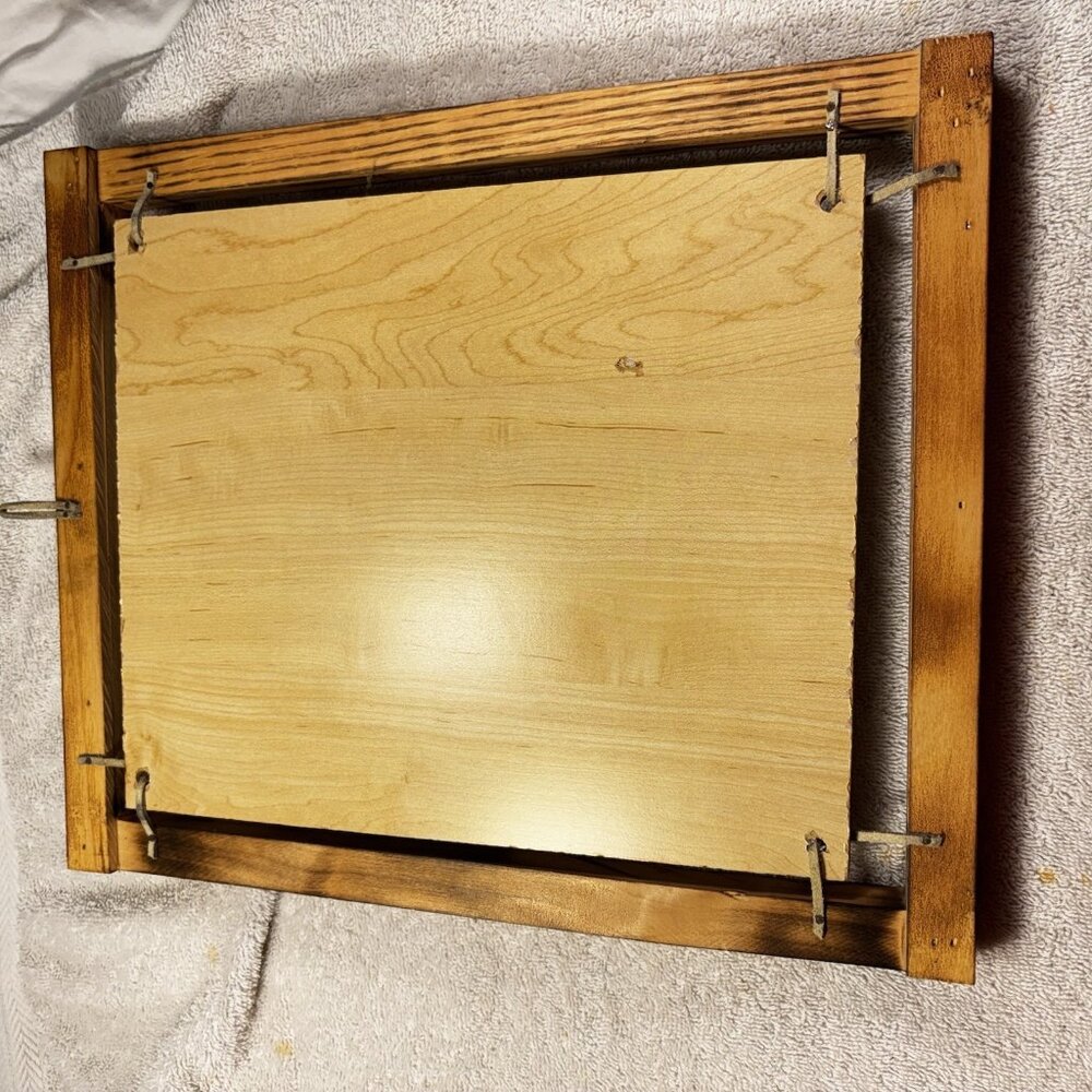 Elvis Picture Of 45 Record Mounted On Wood In Wooden Frame - Picture 9 of 16